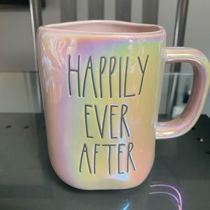 NWT Rae Dunn Iridescent Pink “Happily Ever After” Mug